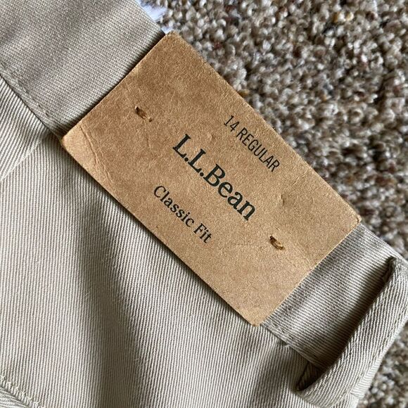 L.L. Bean Khaki Pants Classic Fit Cotton New Womens Size 14 - Picture 6 of 10